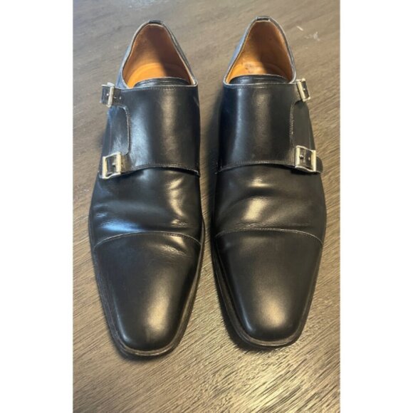 Magnanni Other - MAGNANNI BLACK LEATHER MONK CAP TOE DRESS SHOE 11.5